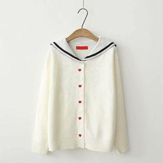 Heart Button Knit Jacket