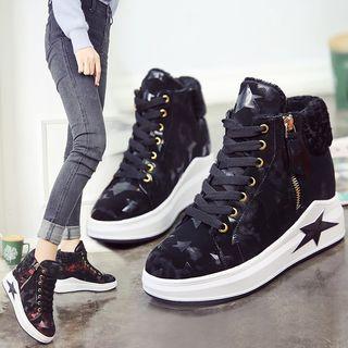 Platform Lace-up High Top Sneakers