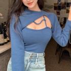 Halter-neck Cutout Top / Crop Sweater