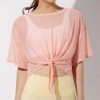 Short-sleeve Tied Sports T-shirt