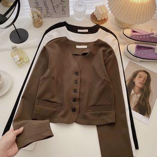 Long-sleeve V-neck Blazer