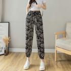 Print Cropped Joggers