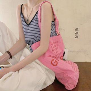 Striped Camisole Top Gray & Blue - One Size