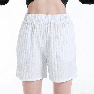 Plain Textured Shorts