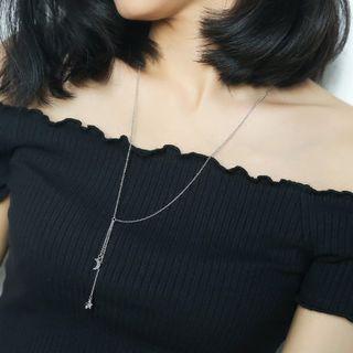Moon Necklace Star & Moon - Silver - One Size