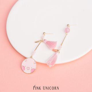 Pig & Tassel Non-matching Earring