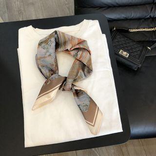 Print Scarf Khaki - One Size