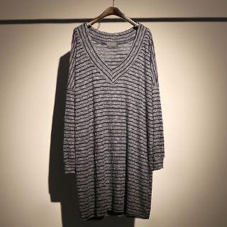 V-neck Striped Long Sweater