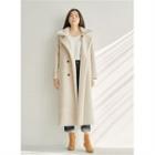 Reversible Double-breasted Faux-shearling Coat Ivory - One Size