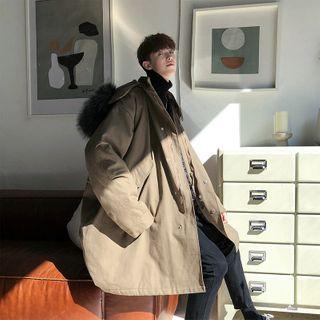 Plain Zipped Hooded Parka