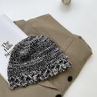 Knit Bucket Hat Black & White - One Size