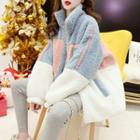 Color-block Fleece Zip-up Jacket
