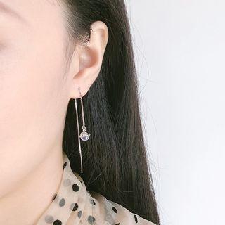 Planet Threader Earring 1 Pair - Silver - One Size