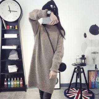 Long-sleeve Loose-fit Sweater Dress