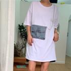Pocket Front Short Sleeve T-shirt Dress
