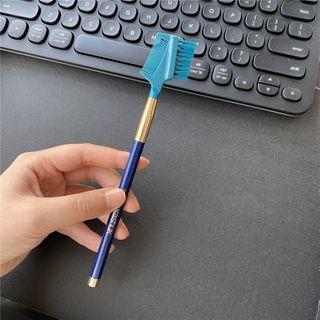 Eyebrow Makeup Brush With Comb Blue - One Size