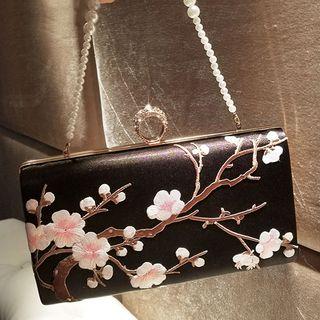 Embroidered Floral Clutch