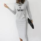 Slim-fit Hooded Pullover Dress