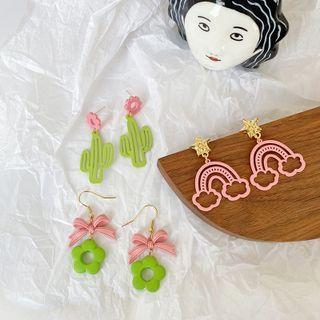 Flower / Rainbow / Cactus Alloy Dangle Earring