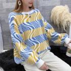 Striped Printed Sweater