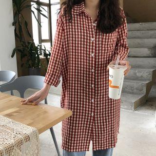 Gingham Shirt Red - One Size