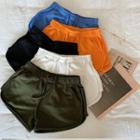 Plain High-waist Wide-leg Sweatshorts