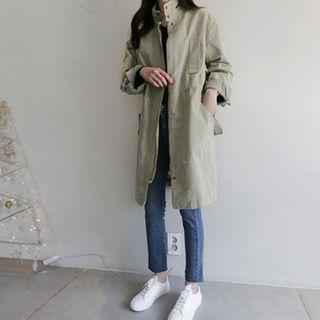 High-neck Zip-detail Parka