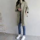 High-neck Zip-detail Parka