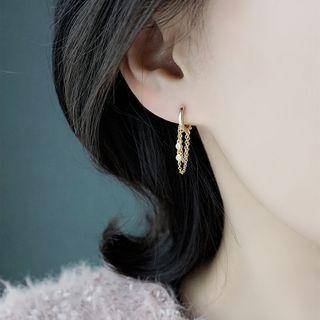 Chained 925 Sterling Silver Drop Earring