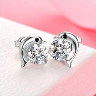 Dolphin Stud Earring