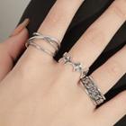 Star Alloy Open Ring Silver - One Size