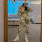 Tie-dye Fleece-lined Jogger Pants