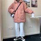 Loose-fit Zip Hooded Padded Jacket