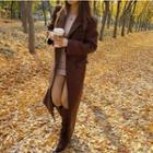 Single-breasted Flap-pocket Maxi Coat