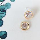 Faux Crystal Earring 1 Pair - Silver - One Size