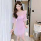 Bell-sleeve Chiffon A-line Dress (various Designs)