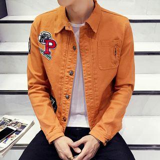 Badge Detail Buttoned Jacket