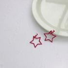 Alloy Star Dangle Earring 1 Pair - 925 Silver - Red - One Size