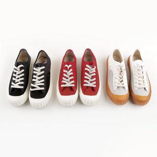 Toe-cap Faux-suede Trim Sneakers