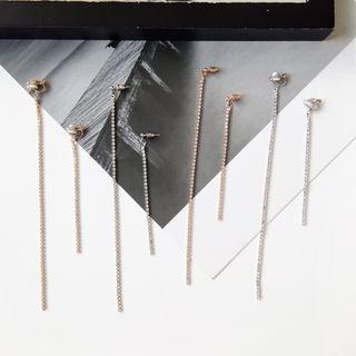 Non-matching Rhinestone Chain Earring