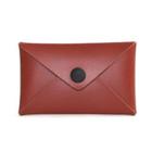 Genuine-leather Card Wallet Brown - One Size