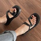 Toe-ring Platform Slide Sandals