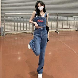 Sleeveless Denim Top / Loose Fit Jeans