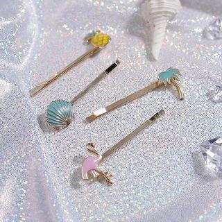 Pineapple / Flamingo / Palm Tree / Scallop Hair Pin As Shown In Figure - One Size
