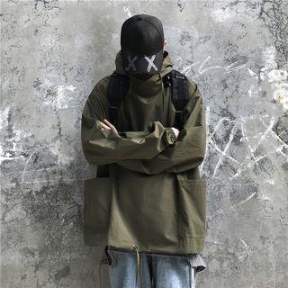 Drawstring Cargo Hoodie