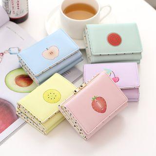 Strawberry Print Faux Leather Wallet