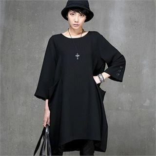 Pocket-side Shift Dress