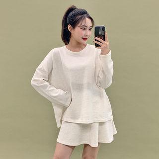 M Lange T-shirt & Flared Miniskirt Set