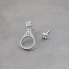 Rhinestone Clover Earring