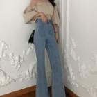 High-waist Bell Bottom Jeans